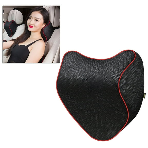Milisten 1Pack Black Polyester Car Headrest for Drivers and to Enhance Comfort 10.6 x 10.2 x 4.7 in