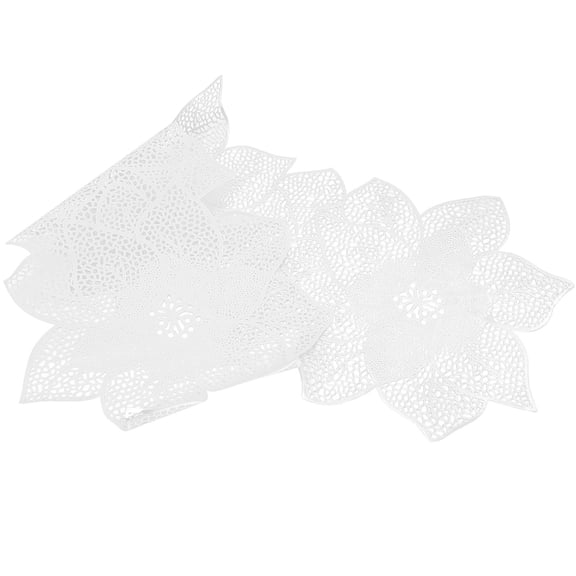 Milisten 1Pack Dining Table Accessories With Hollow Design Silver PVC 35.4x13.2in