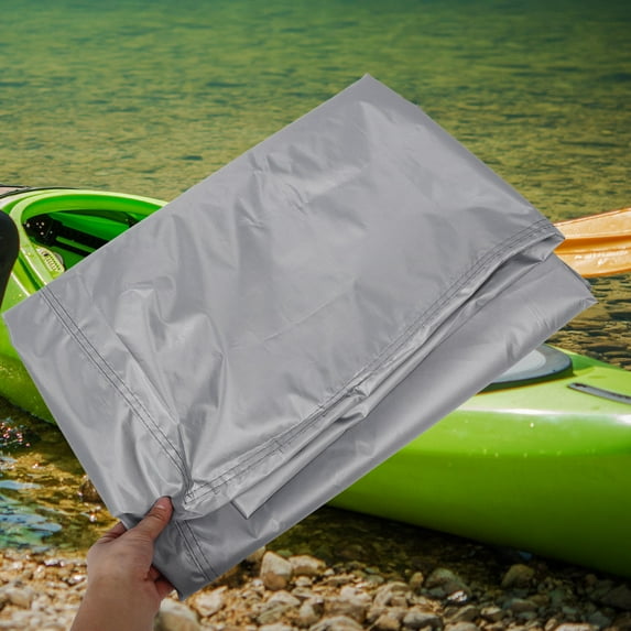 Milisten 1Pack Paddle Boat Cover Waterproof UV Grey Polyester Rubber Inflatable Boat