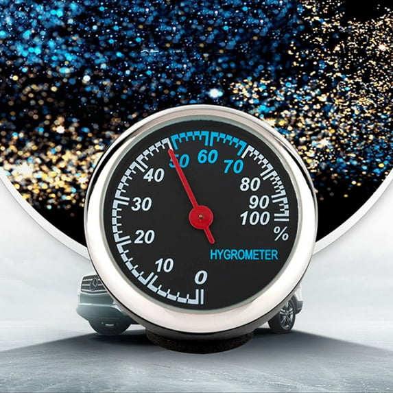 Milisten 1Pack Small Clock for Car Dashboard with Backlit and Measurement 4in Diameter Metal