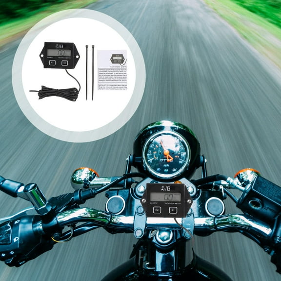 Milisten 1Pack Tachometer for Motorcycle and ATV with LCD Screen for Accurate Measurement
