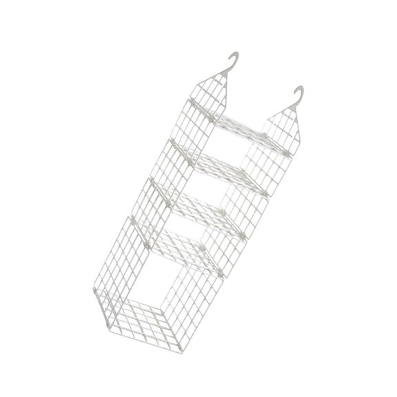 Milisten Plastic Hanging Closet Organizer White with Hook for Space Saver and Storage