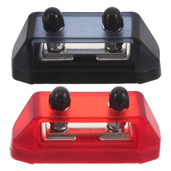 Milisten 1Pair Car Battery Terminal Block with Cover Insulated Power Distribution Junction Post