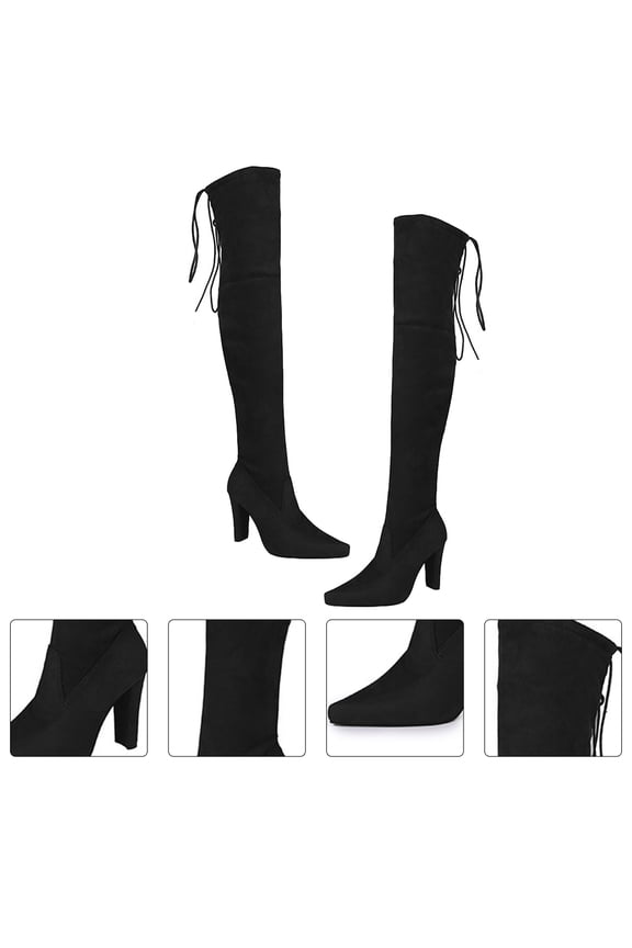 1 Pair Classy Thigh High Boots Comfortable Pointy Toe For Women