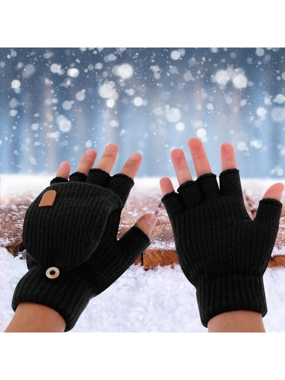 USB Touchscreen Heated Gloves Black Winter Cycling and Driving
