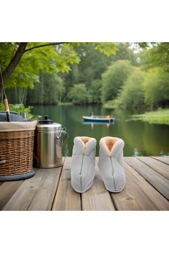 1Pair Light Grey Insulated Boot Liners Warm Waterproof Thermal Regulating Winter Sock Liners