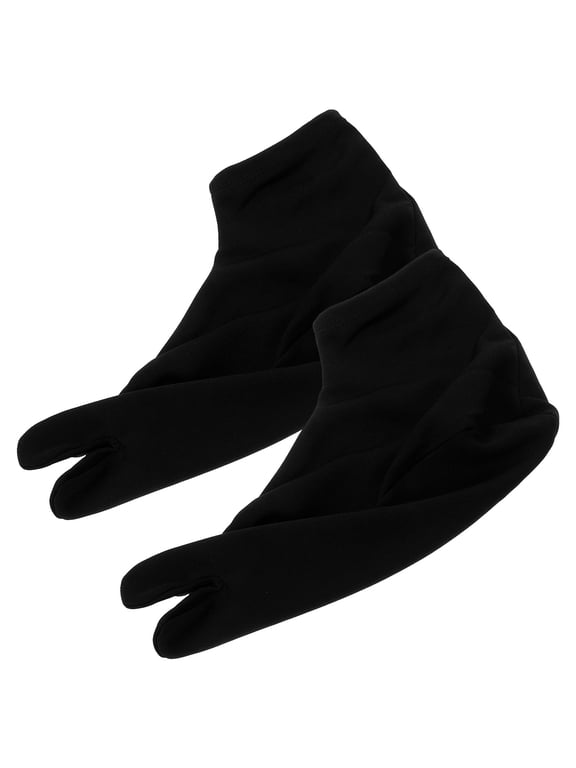 1 Pair Mens Split Toe Socks Black Breathable Toe-Separated Socks with Soft Fabric Material