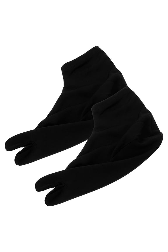 1Pair Men Split Toe Socks Black Breathable Toe Separated Socks with Durable Mild Cloth Material