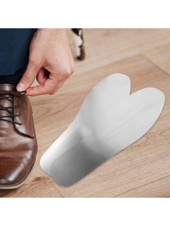 1Pair Metal Shoe Insoles Puncture Resistant Lightweight Stainless Steel Inserts