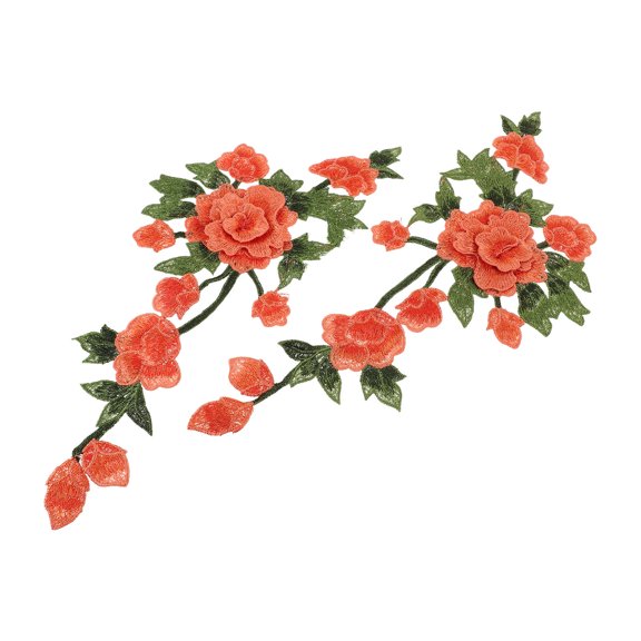 Milisten 1Pair Sew on Floral Patches for Jacket and Bag Accessories with Firm Application