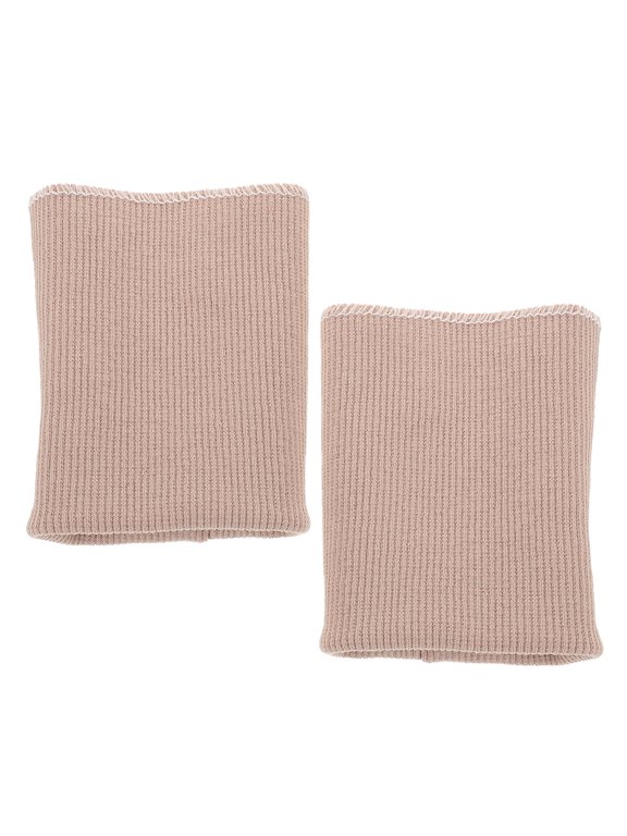 Light Brown Knit Rib Fabric Pair One Size Seamless Ribbing