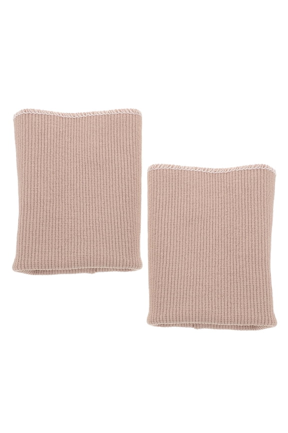 1Pair Stretch Ribbed Cuff Trim Light Brown Elastic Knit Fabric for Sweatshirt Sleeve Replacement