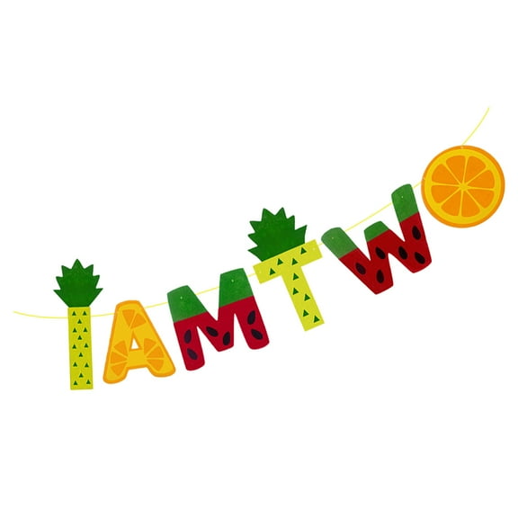 Milisten 1Pc Decorative Fruits Pattern Banner Assorted Color for Celebrations