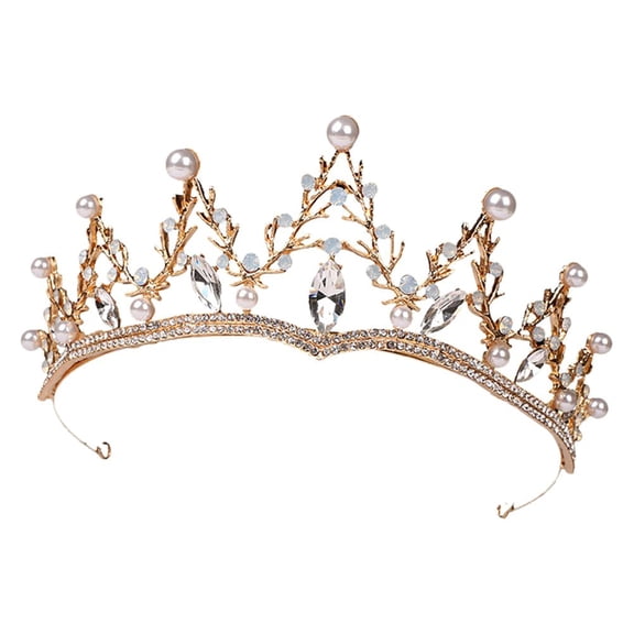 Milisten 1Pcs Baroque Crowns for Women Gorgeous Rhinestone Crown Headband