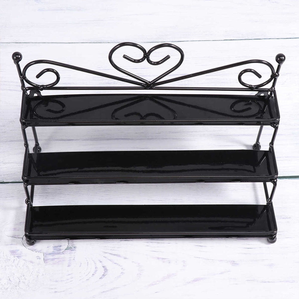 Milisten Black Multi-Purpose Cosmetic Organizer Rack for Tabletop ...