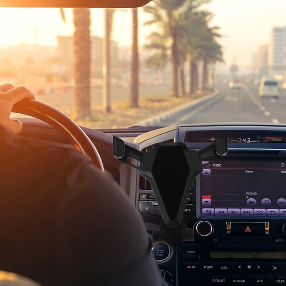 Milisten Car Vent Mount Phone Holder ABS Metal, Universal Clip, Secure Grip for Smartphones, Black and