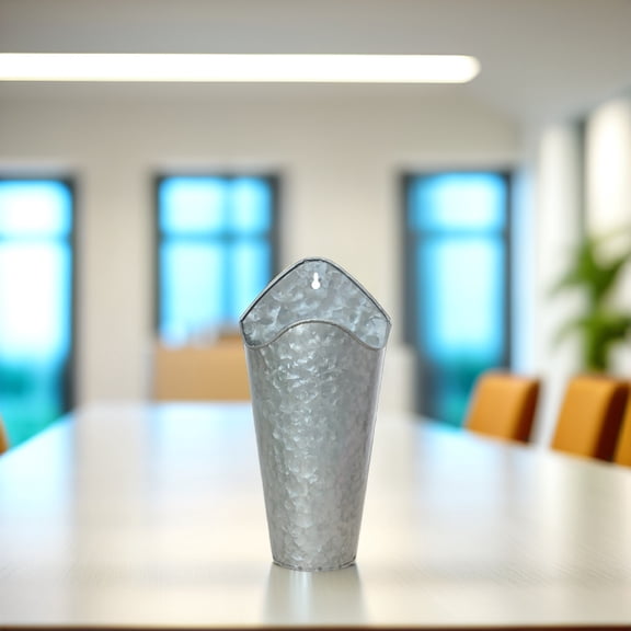 Milisten 1Pc Iron Flowerpot Round Gray Decorative Wall Hanging Planter Indoor Homeowners