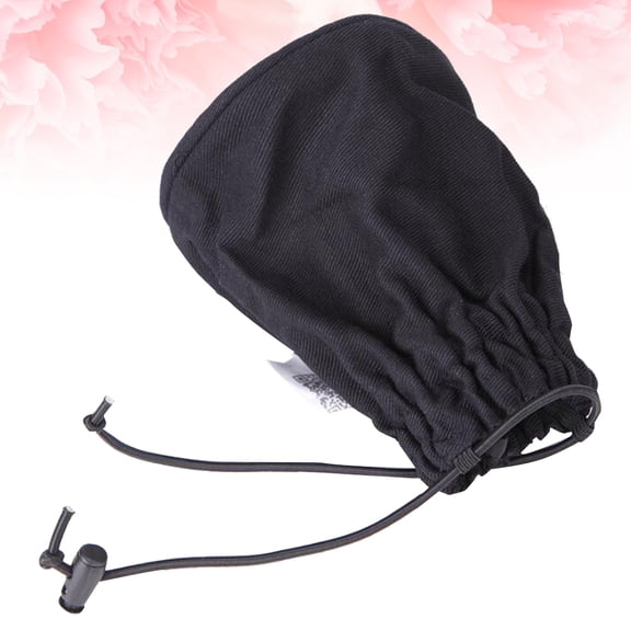 Milisten 1Pc Black Nylon Hair Dryer Pocket with Breathable Vent Foldable Hair Dryer Shield for Travel