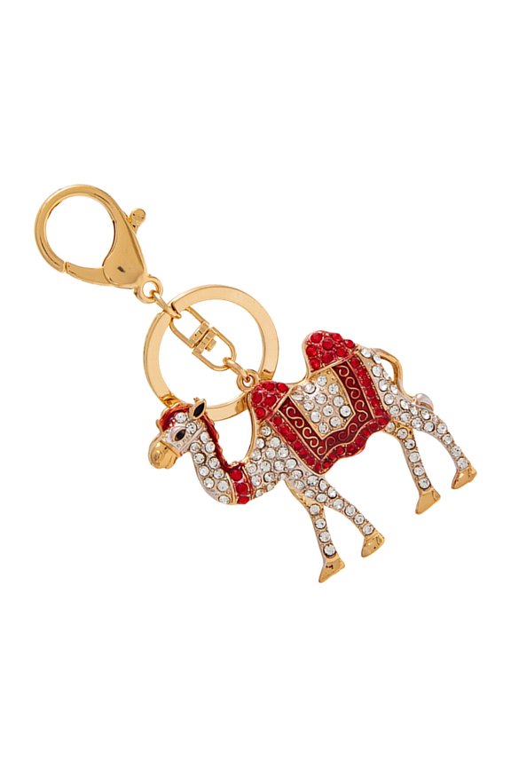 1Pc Red Camel Shape Keychain Pendant Lightweight Fashion Bag Decoration