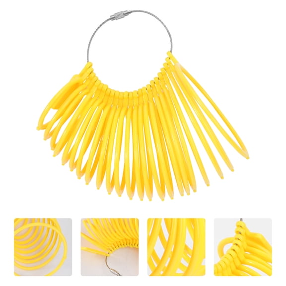 Milisten Yellow Plastic Reusable Sizer for Adults, Measuring Tool with Easy-to-Use Design and Accurate Sizing