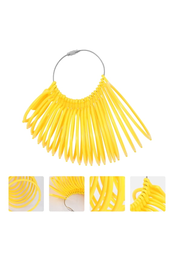 Yellow Plastic Reusable Sizer for Adults, Measuring Tool with Easy-to-Use Design and Accurate Sizing