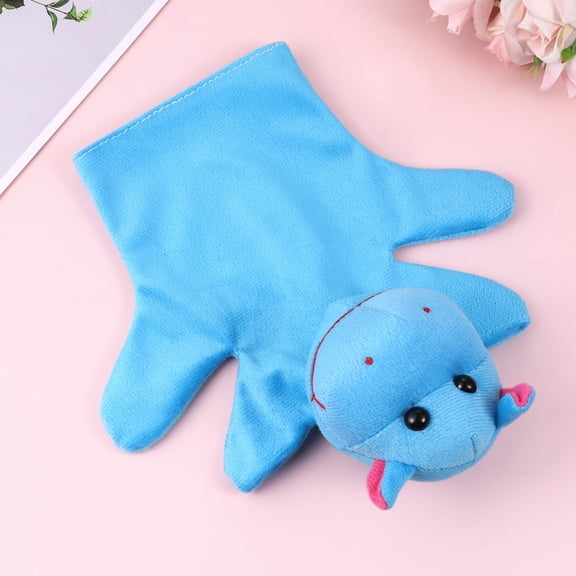 Milisten 1Pcs Cute Finger Puppets Toys for Parents Bonding Blue Plush Toy