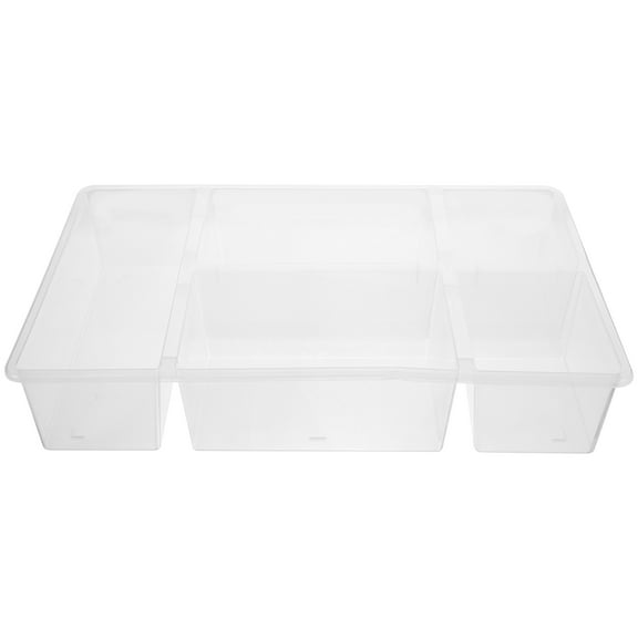 Milisten Kitchen Storage Box Kitchen Drawer Cutlery Box Transparent PP 1Pack 14.6X9.3X2.8In