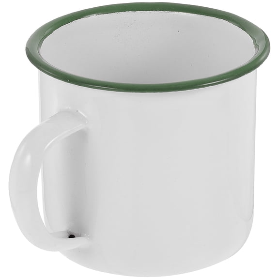 Milisten Enamel Tea Water Cup Simple Fashion White 1Pack for Restaurant Use
