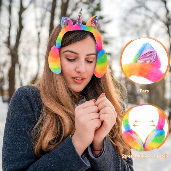 Milisten 1Pcs Fluffy Ear Muffs Over-ear Plush Multi Windproof Ear Covers for Protector during Travel