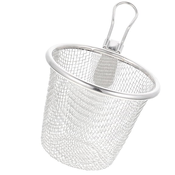Milisten Large Pasta Strainer Pasta Filter Strainer Stainless Steel Silver 1Pack 5.7x4.3x4.3in