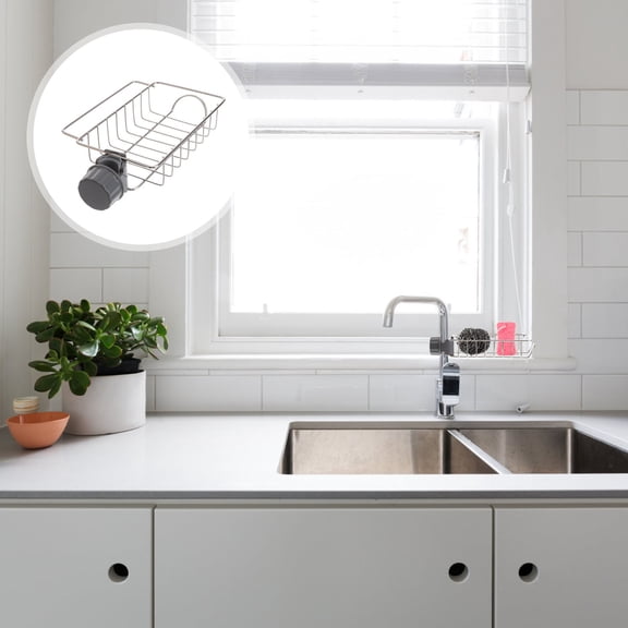 Milisten 1Pcs Kitchen Sink Sponge Frame in Silver for Sponge Holder Kitchen Accessories