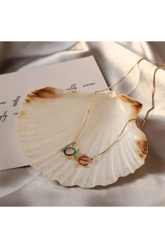 Necklace Love Fashionable Alloy Jewelry Women Daily Wear 1Pack