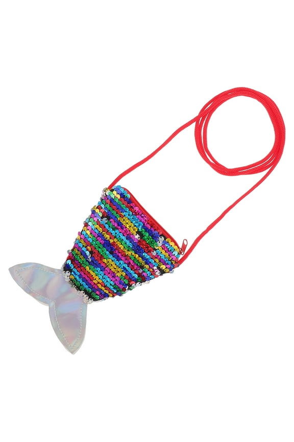 Fish Tail Coin Purses Fashionable Design Multi Polyester For Children Travel Scenarios