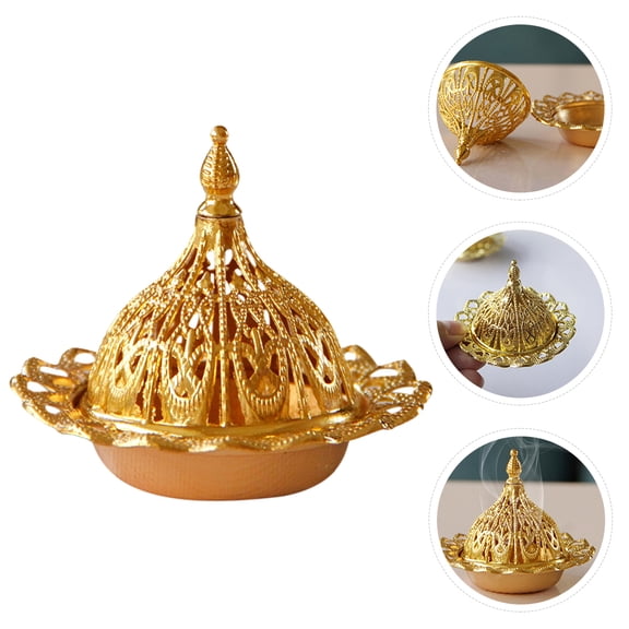 Milisten 1Pcs Middle East Style Tower Shape Aromatherapy Ornamental Decor Incense Holder for Home 2.8x2.8x2.4in