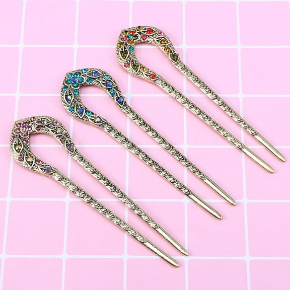 Milisten 1Pcs Pretty Bobby Pins U Shaped HairPin Stick For Dancing Party And Summer Picnic
