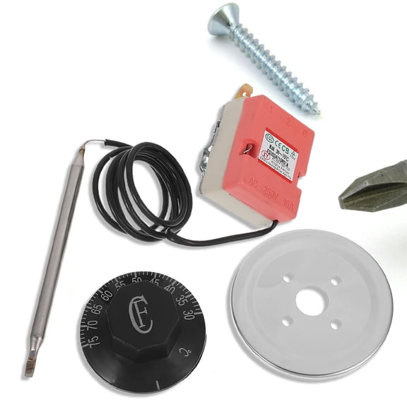 Milisten 1Set Adjustable Rotary Knob Thermostat Controller for Electric Water Heater Parts Replacement