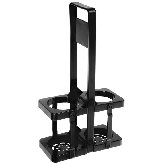 Milisten Bottle Holder Beer Tote Basket Black Plastic 1Set