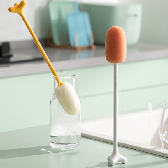 Milisten 1Set Cleaning Cup Brush with Sponge for Moms in Kitchen 11.40X1.97X1.97in