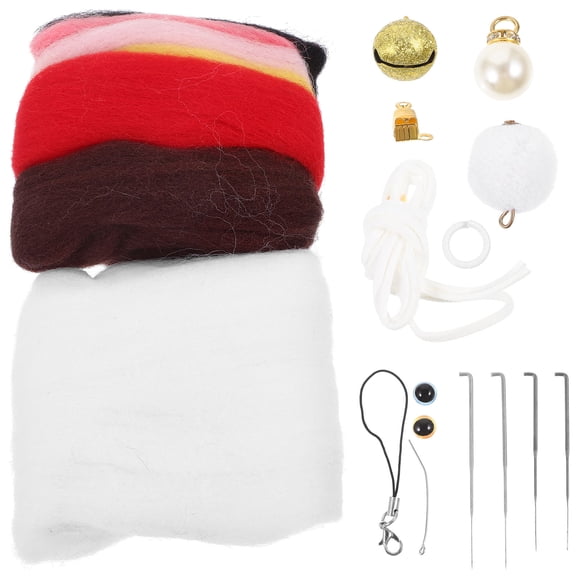 Milisten Assorted Color Wool Felt DIY Kit Creative Crafting Tools for Fun Activities 1Set