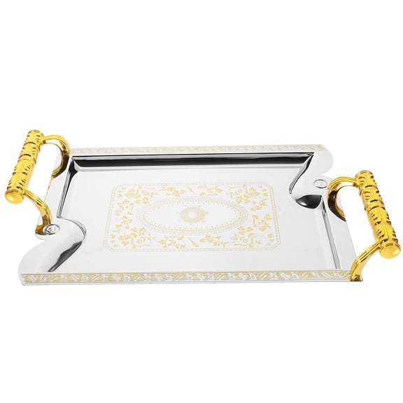 Milisten 1Set Food Trays Rectangular Shape Metal Material 10X7.3X1.9In for Households and Restaurants