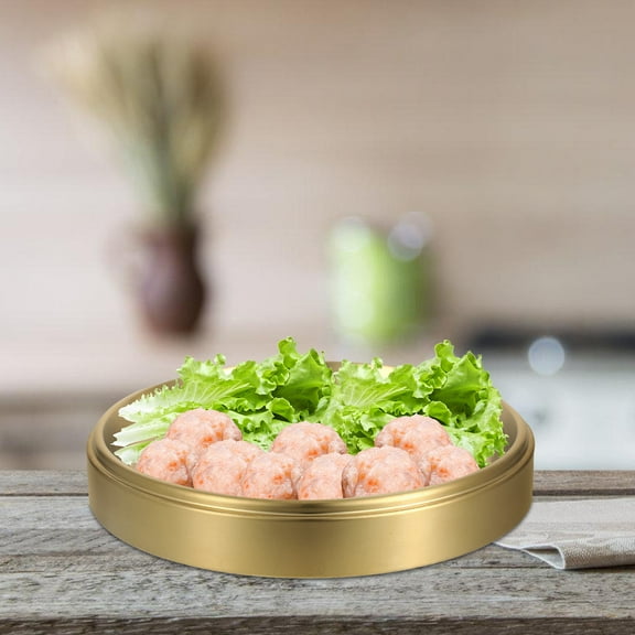 Milisten Stainless Steel Grilling Tray with Golden Finish for Versatile Kitchen and BBQ Use, and Easy to Clean