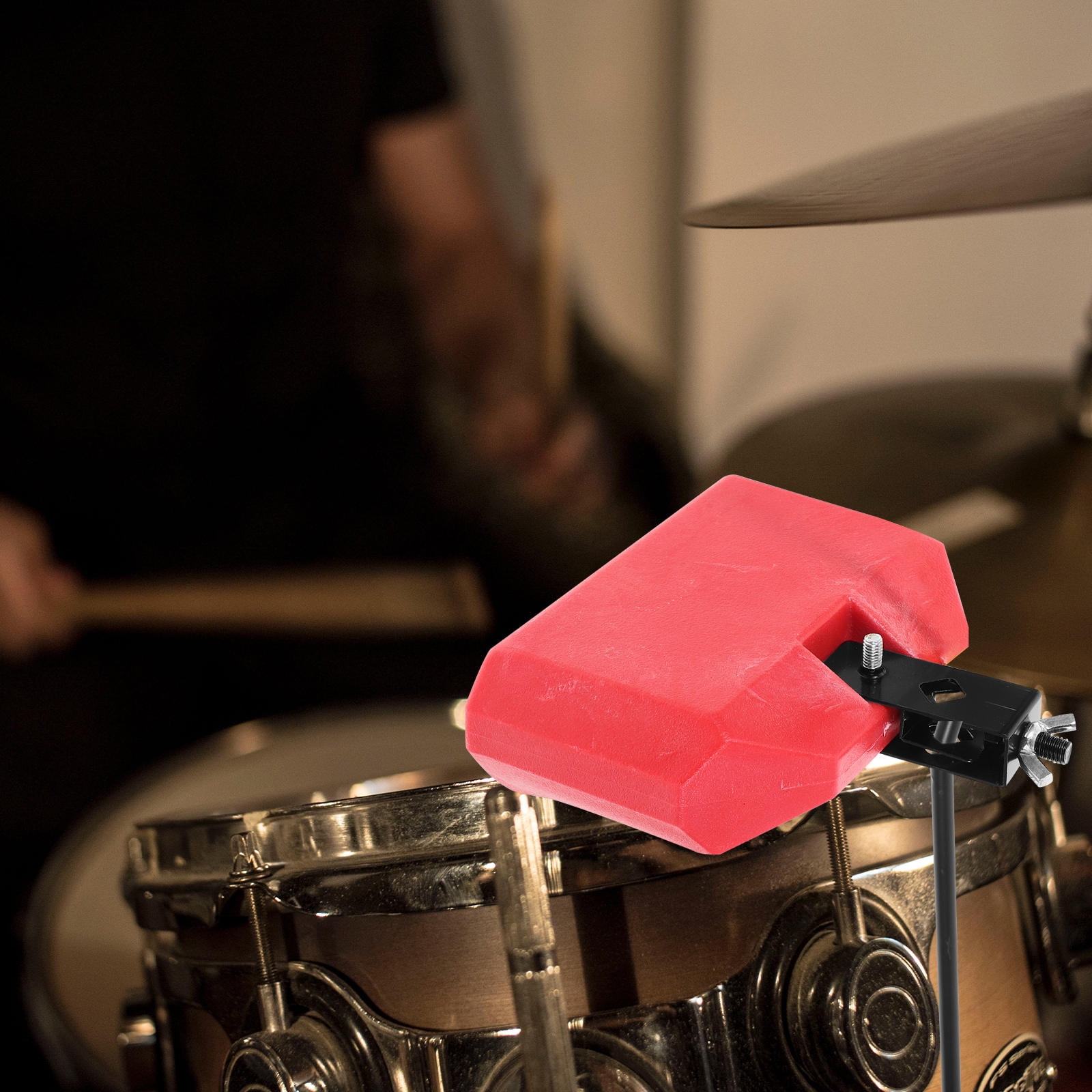 Milisten 1Set Jam Block Percussion Instrument with Cow Bell in 6.5 x 6 x 2 Inches