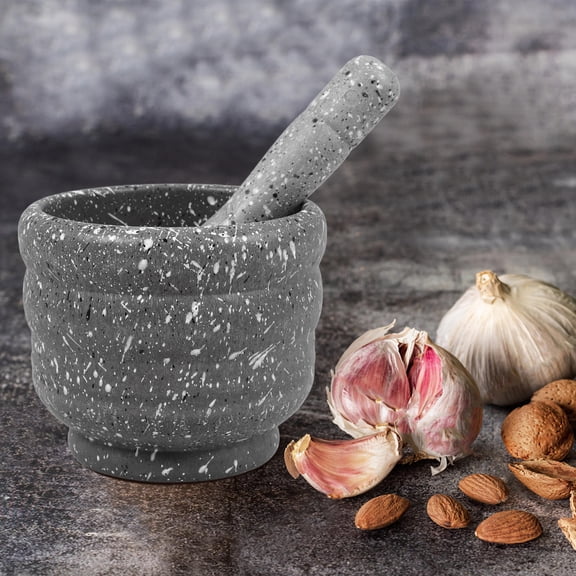 Milisten 1Set Masher and Pestle Set Dark Grey PP Material Kitchen Crusher for Garlic and Spices