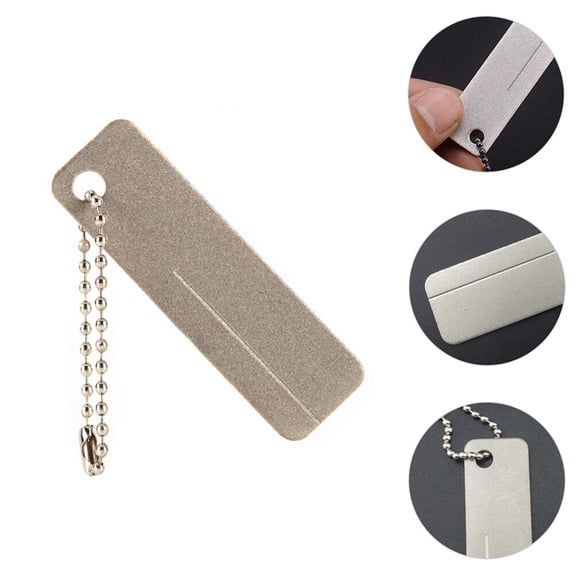 Milisten 1Set Polishing Stones for Metal Diamond Mini Grindstone Rectangular Silver for Outdoor Fishing