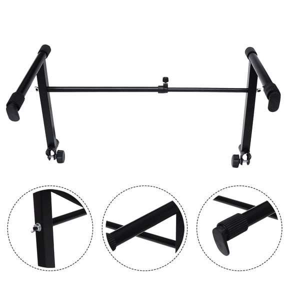 Milisten Adjustable Keyboard Stand with Non- Rubber Pads for Digital Pianos and Keyboards - 1 Set Holder