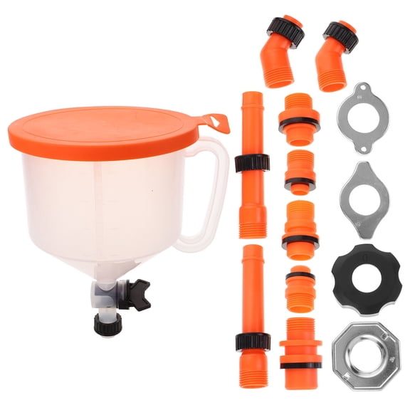 Milisten 1Set Radiator Funnel Kit Spill Proof Cooling System Tool for Motorbike Orange