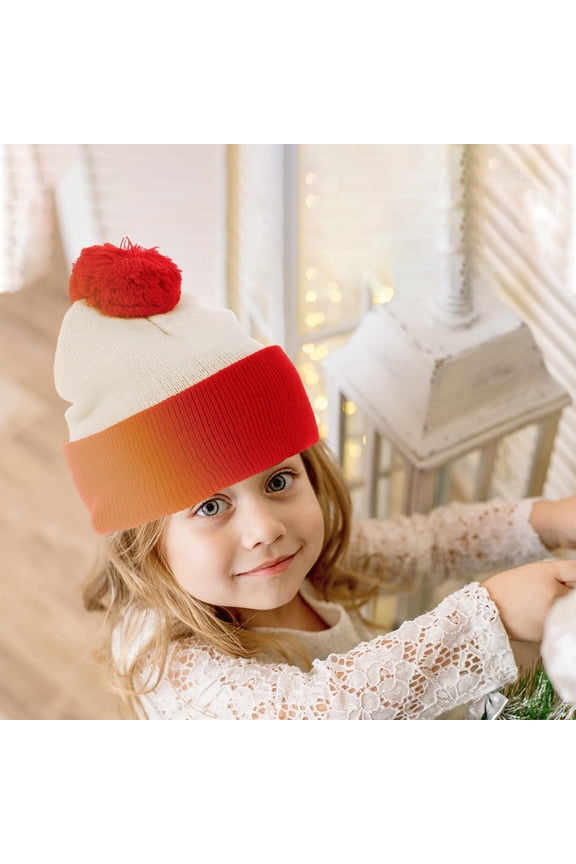 Red Knit Woolen Hat Winter Beanie Warm Assorted Colors Soft Comfortable Headwear