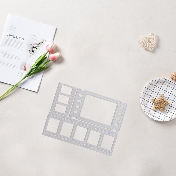 Milisten Metal Die Cut Set - Film Roll Shape Cutting Dies for Scrapbooking, Album, Journal, and Craft Projects