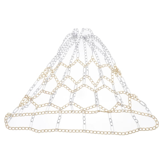 Milisten 1Set Sturdy Basketball Net Replacement for Courts Iron Material Silver Golden 54X30X1CM