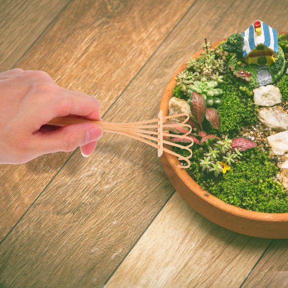 Milisten Zen Garden Rake Set, Mini Tabletop Rock Sand Rake Tools, Desktop Miniature Zen Garden Accessories for Home Decor